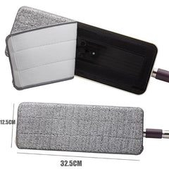 Pack of 2 Washable Durable Replacement Microfiber Pads Dust Push Mop Cloth for Flat Squeeze Mop