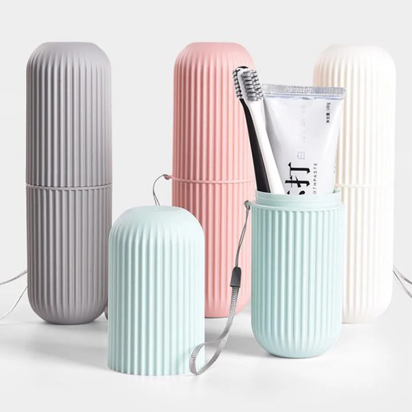Travel Combo: Inflatable Pillow & Toothbrush Holder