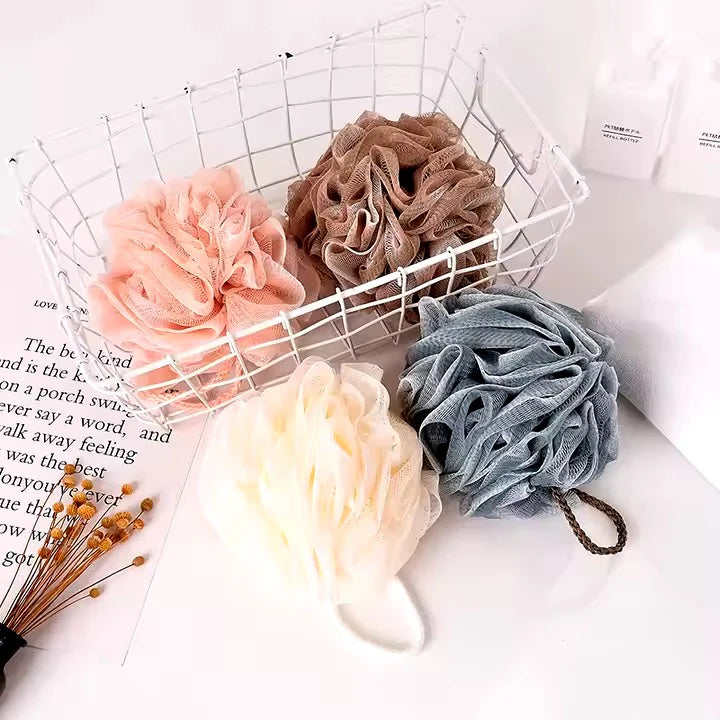 Soft Mesh Bath Sponge – Exfoliating Body Scrubber Random color - Extra Soft Body Loofah Bath Sponge – Gentle Exfoliating Shower Pouf for Radiant, Smooth Skin – Mesh Shower Scrubber for Men & Women - Random Color