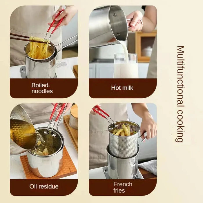 1.2L Stainless Steel Deep Fryer Pot