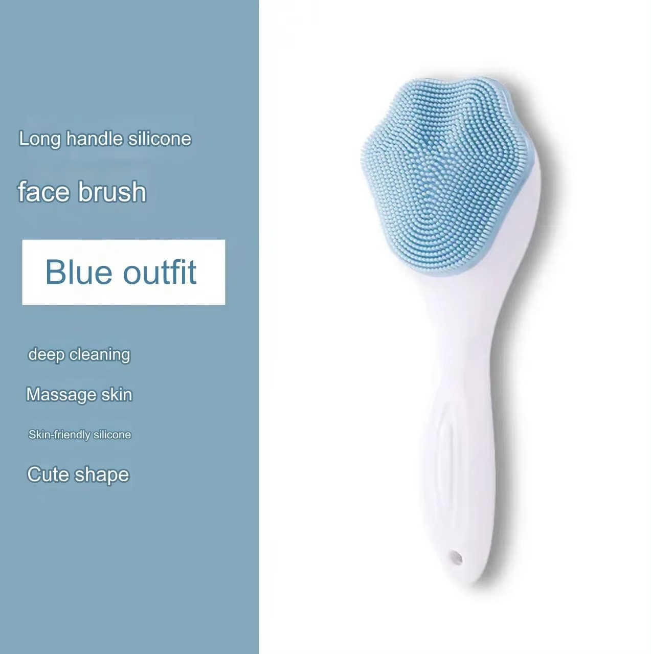 1 pcs Silicone Face Scrubber Exfoliating Brush, Manual Handheld Massager, Facial Cleansing and Blackhead Scrubber, Soft Bristles for Face Skincare (Random Color)