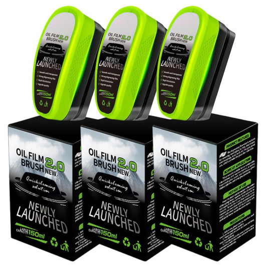 1Pc Oil Film Brush 2.0, Clear Vision Glass Cleaner, Clearview Shield Clear Vision Windshield Cleaner, Oil Film Cleaning Brush for Car Windows