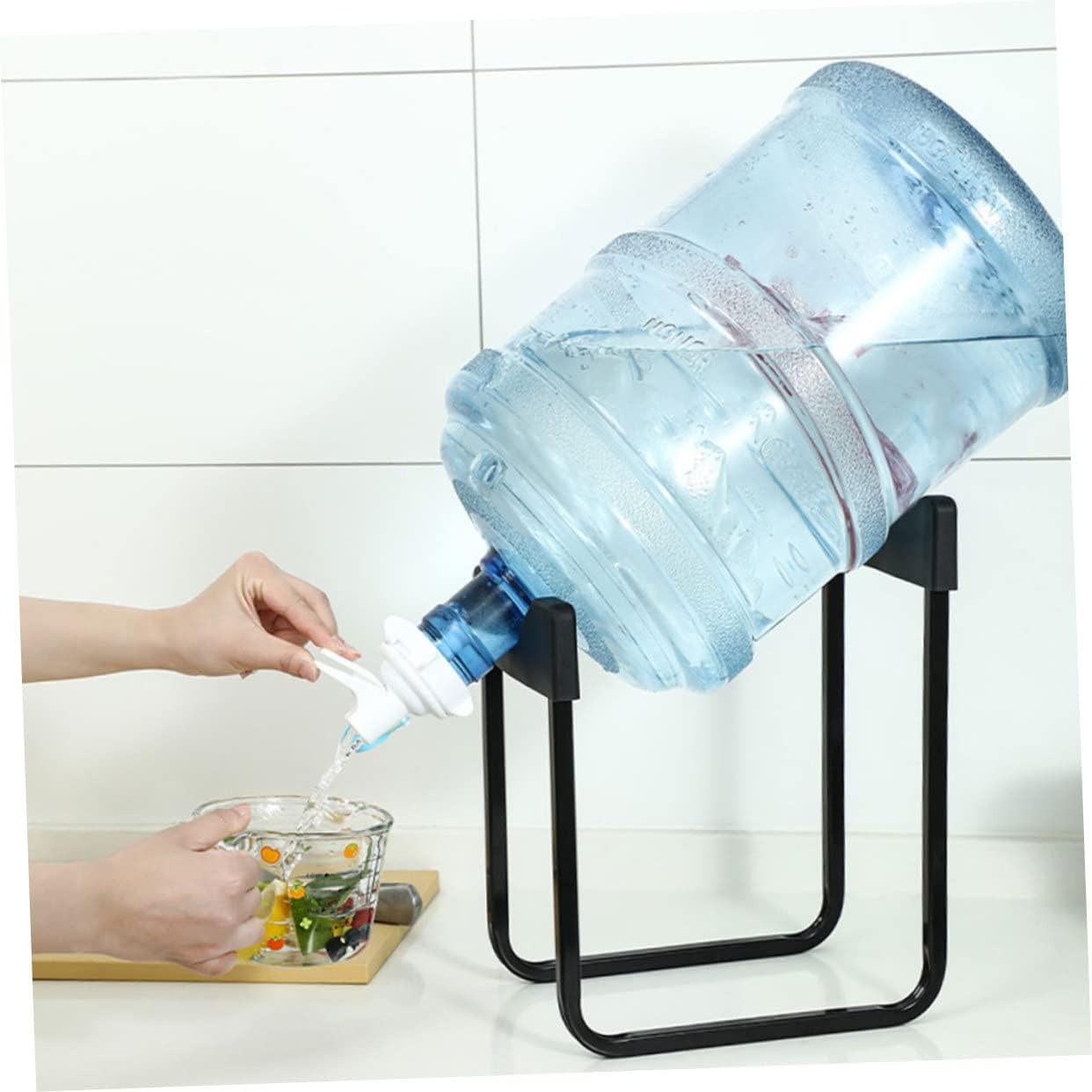 Metal Water Bottle Stand with Dispensing Nozzle