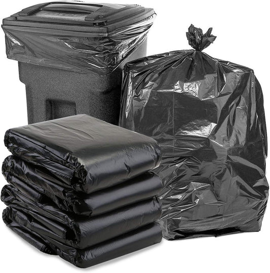 Black Garbage Bags Roll – Leak Proof, Heavy Duty Disposable Trash Bags for Dustbin, Diapers, Waste & Storage, Portable Plastic Bin Bags -