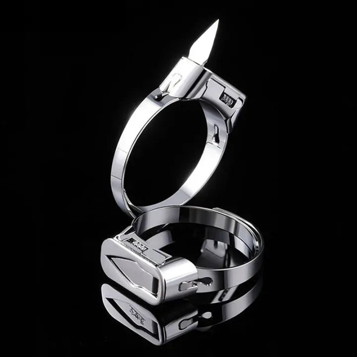 Stainless Steel Self-Defense Hidden Blade Ring