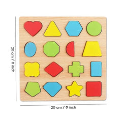 Wooden Geometric Shape Cognitive Puzzle Board