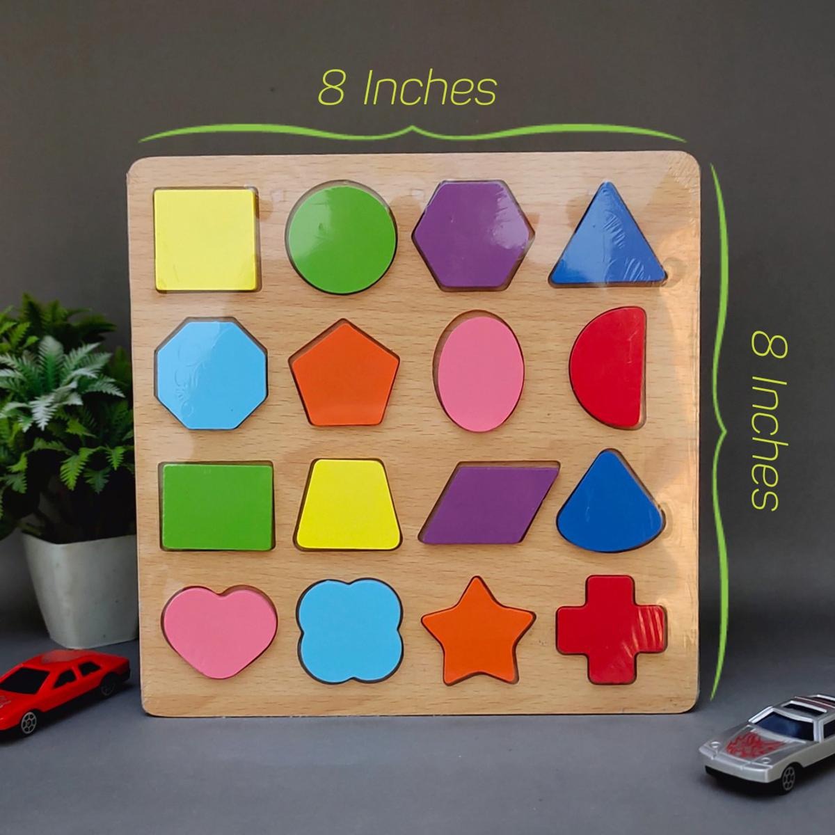 Wooden Geometric Shape Cognitive Puzzle Board