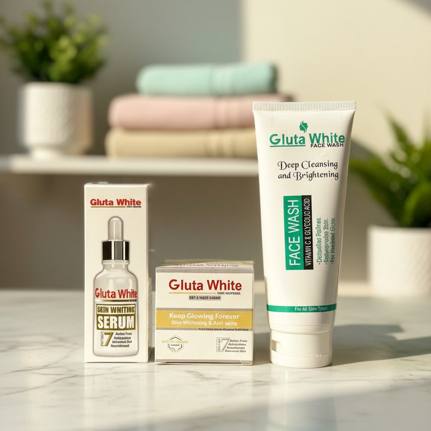 Gluta White 3-in-1 skincare bundle