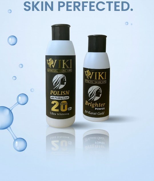 Wiki Special Skin Care Polish & Brighter Power 24K Gold - Ultra Whitening & Hydrating Formula Set