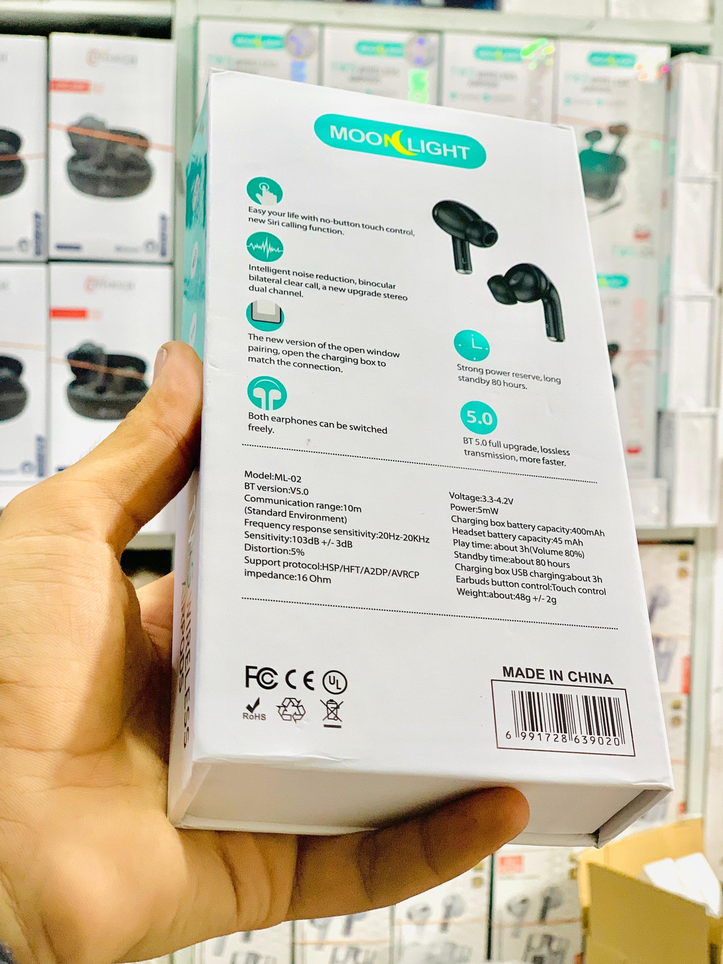 Moonlight New Model Bluetooth AirPods Pro 2 With Magnetic Design Wireless Charging Case Buzzer Volume Control Big Battery And Bluetooth Pouch