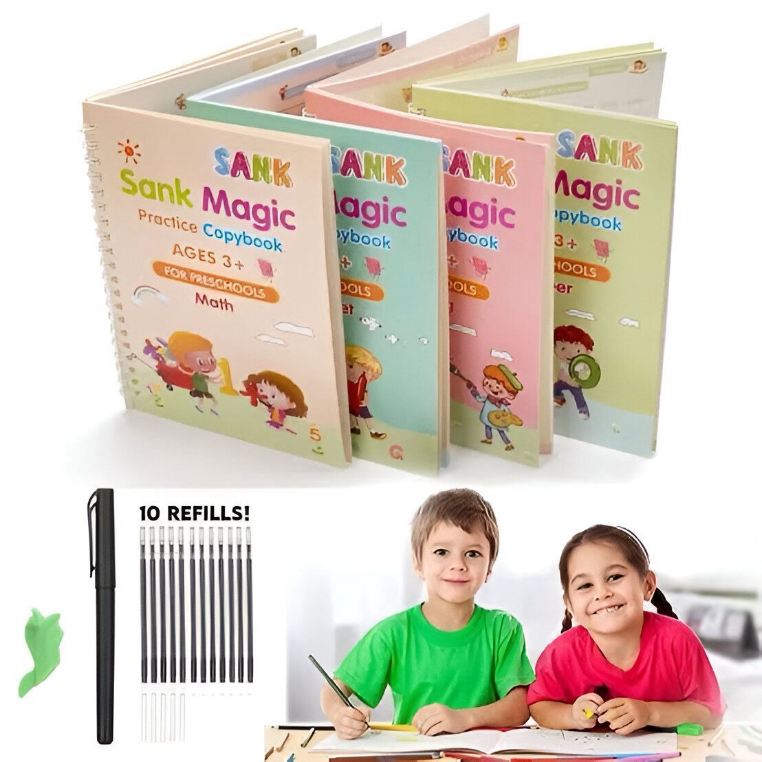 Sank Magic Reusable Handwriting Copybook Set