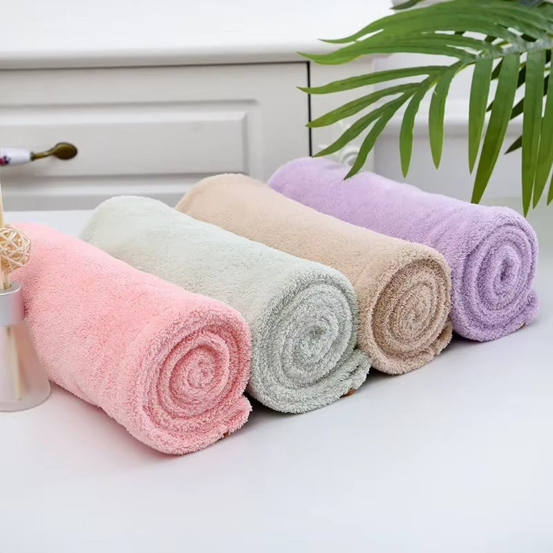 Hair Drying Towel Cap – Quick Dry, Soft & Absorbent Turban Wrap for Women | Anti-Frizz Hair Wrap Towel for Bathroom & Salon Use
