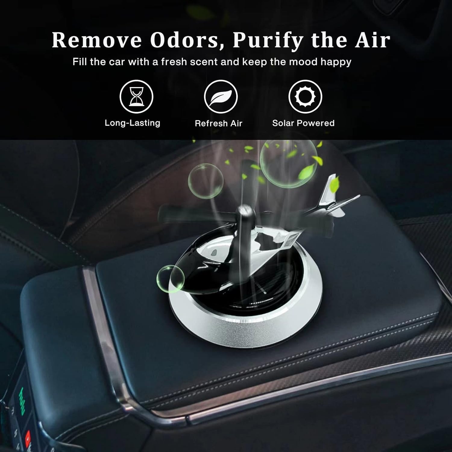 Solar Powered Helicopter Car Air Freshener