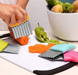 Stainless Steel Wavy French Fry Crinkle Cutter