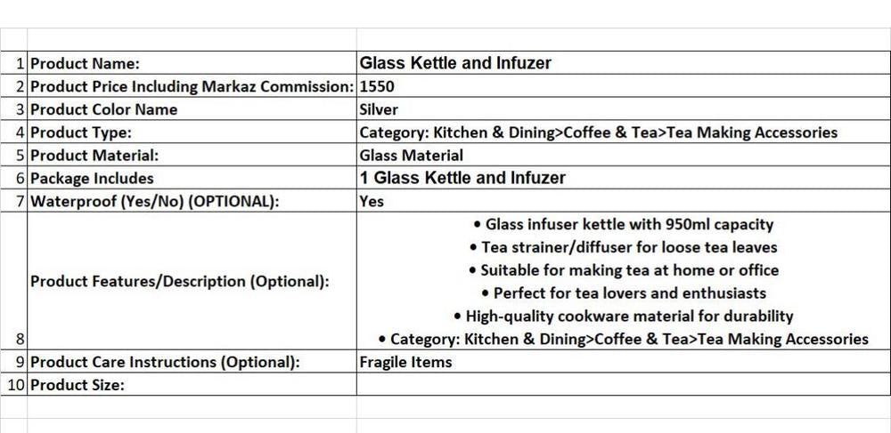 Glass Tea Infuser Jug with Stainless Steel Filter