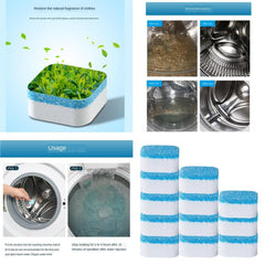 Tab Washing Machine Cleaner – Effervescent Detergent Tablets, Deep Clean for Washer & Pipes, Keeps Machine Fresh