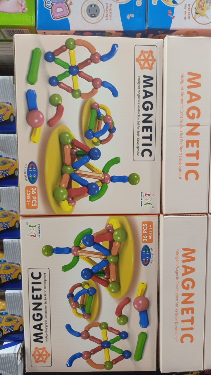 36-Piece Magnetic Building Blocks & Rods STEM Set