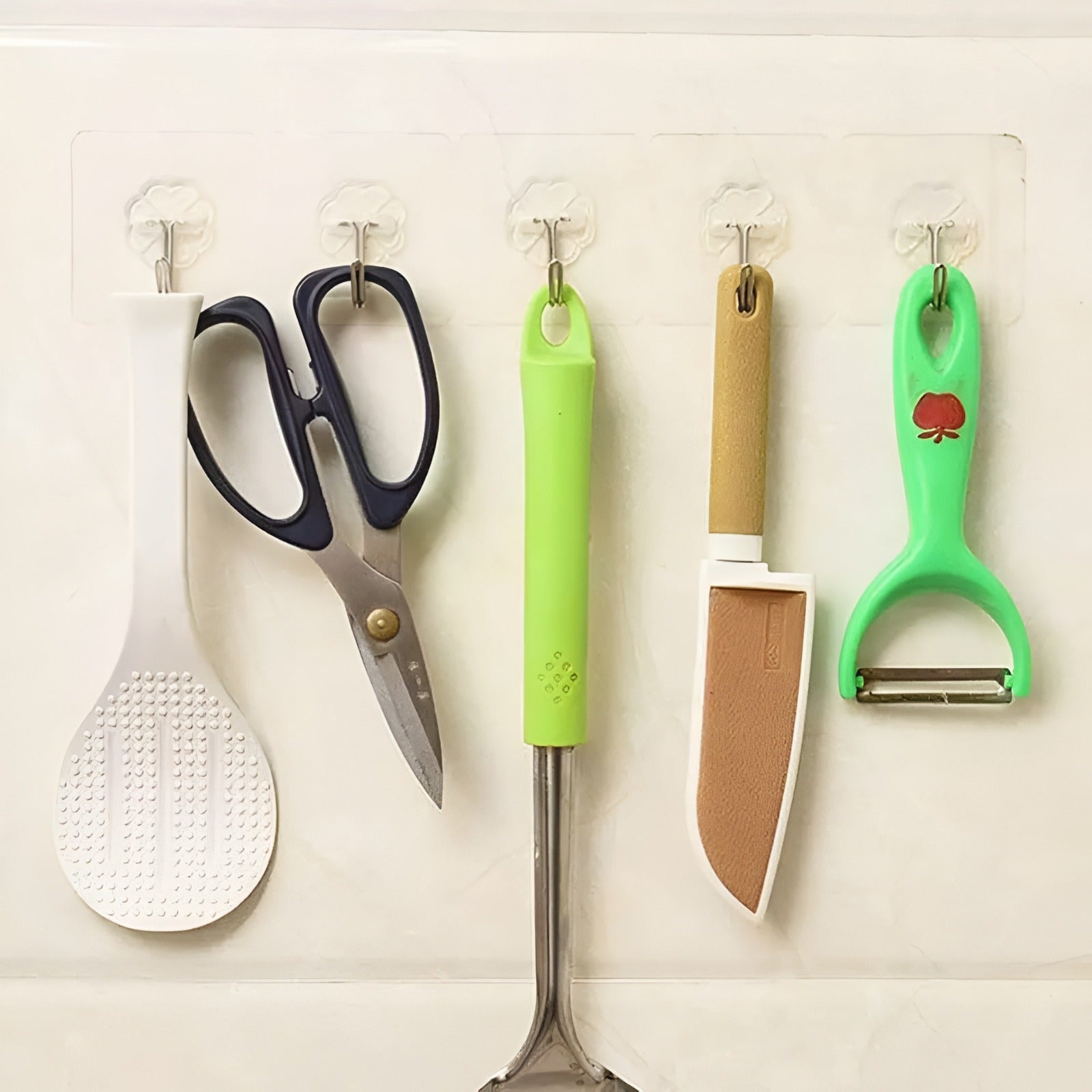 Transparent Adhesive Damage-Free Wall Hooks (10pc)