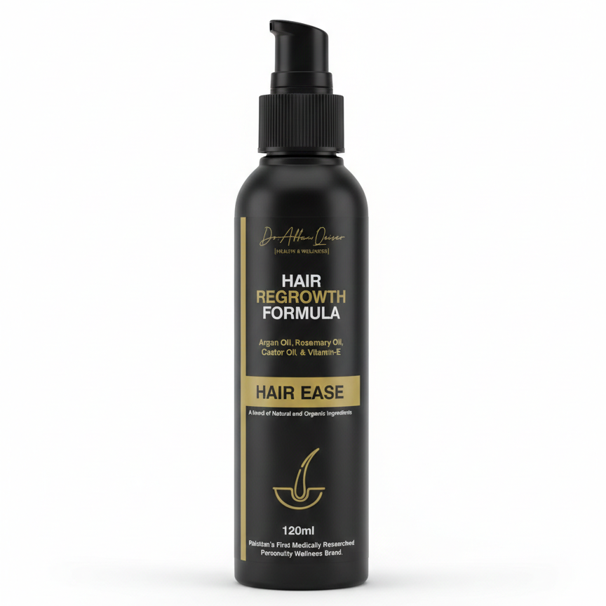 Dr. Affan Qaiser’s Hair Ease – Advanced Hair Regrowth & Scalp Revitalizing Formula | 120ml