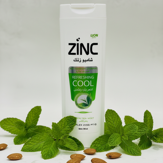 ZINC Anti-Dandruff Shampoo | For Men & Women | Complete Zinc Pro Formula | Refreshing Cool | 340ml