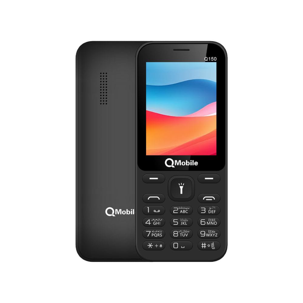 QMobile Q150 2.4 inches LED – Dual SIM PTA Approved, 1000 mAh Long Battery Life, Classic Keypad Mobile (Random Color)