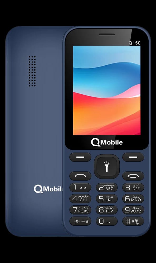 QMobile Q150 2.4 inches LED – Dual SIM PTA Approved, 1000 mAh Long Battery Life, Classic Keypad Mobile (Random Color)