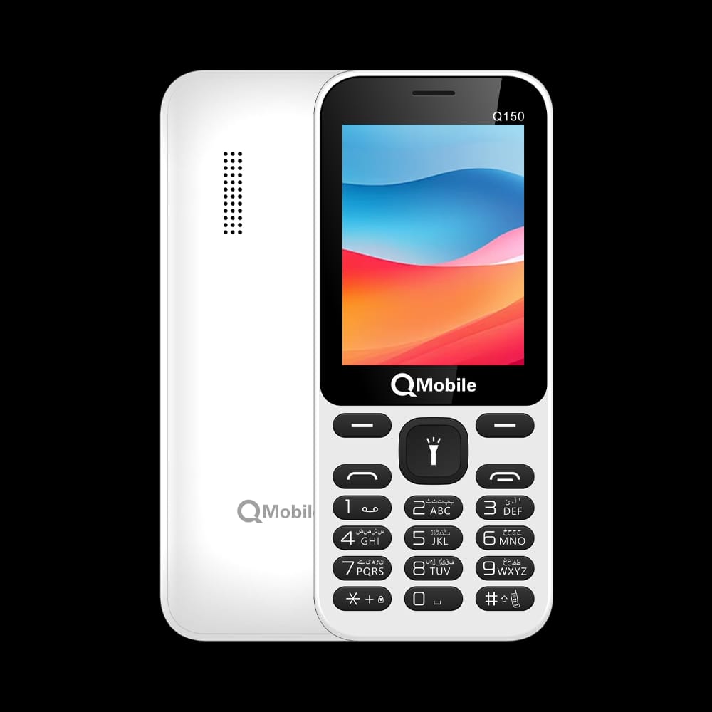 QMobile Q150 2.4 inches LED – Dual SIM PTA Approved, 1000 mAh Long Battery Life, Classic Keypad Mobile (Random Color)