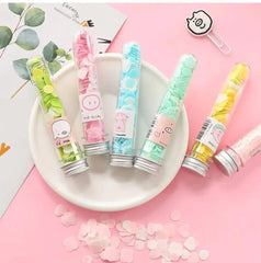 Disposable Flower Paper Soap Sheets with Portable Tube — Travel Size (100 Pcs)