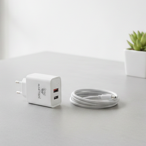 3pcs Marten Power Bank, Charger And Charging Cable Super Fast Charge Set 20000 Mah Power Bank 38w Fast Charge