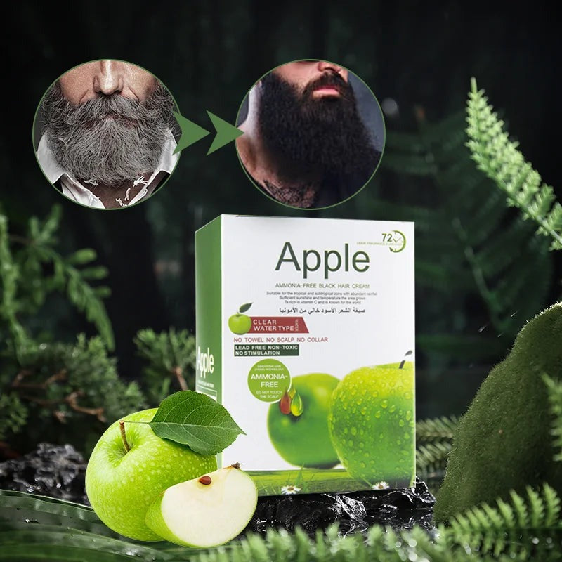 Apple Ammonia-Free Black Hair Cream Sachet