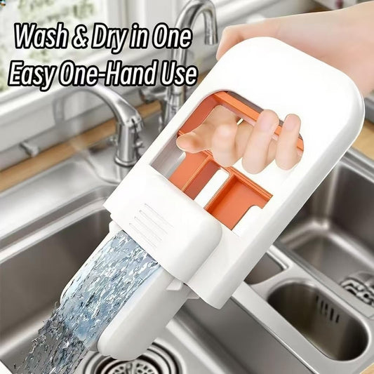 cleaning the water sink
