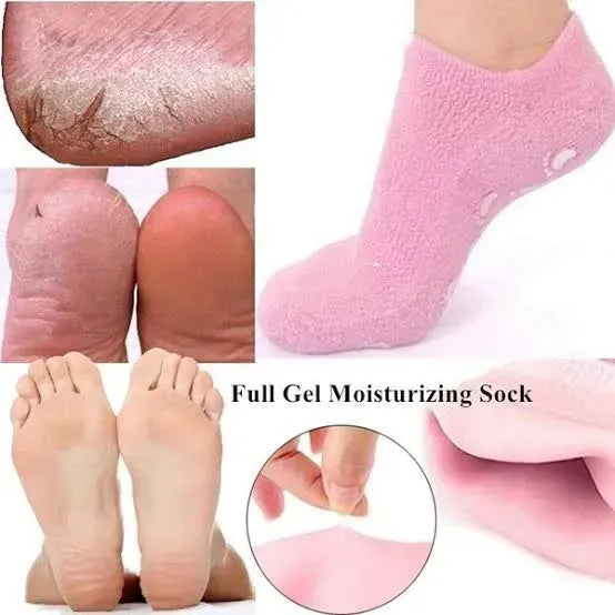 Full Gel Moisturizing Sock with before and after effects on skin