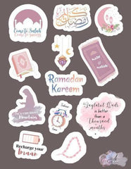 Decorative Ramadan Mubarak Sticker Pack (12pc)