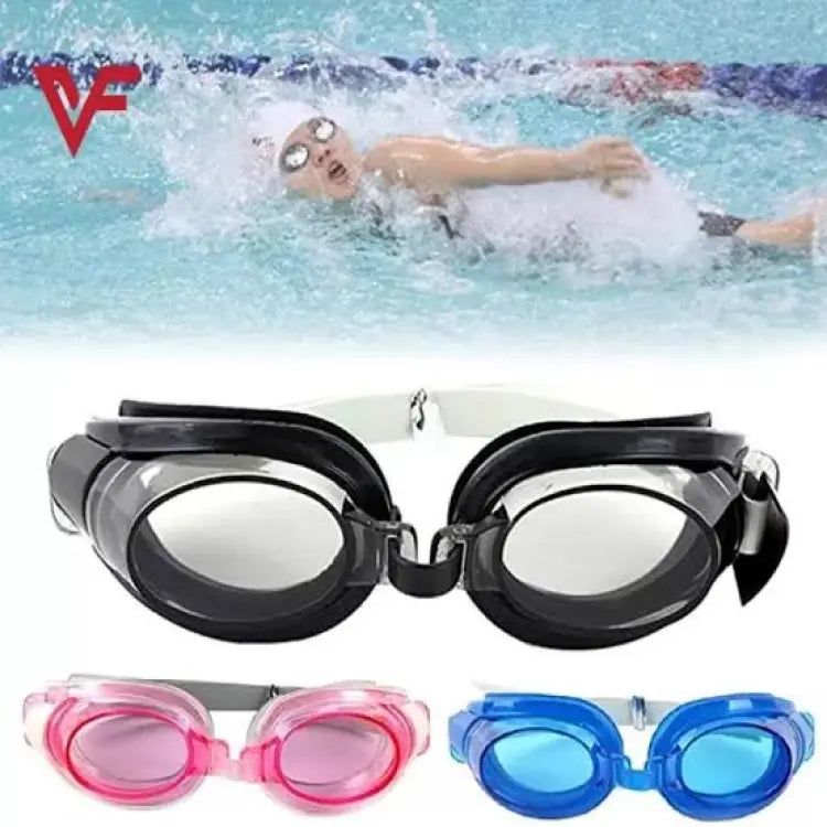High-quality 3-in-1 swim goggles designed for kids and adults with clear underwater vision.