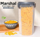 3-section airtight food storage container designed to keep food fresh and prevent mixing.