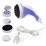 Electric vibration body massager with interchangeable massage heads for full-body comfort.