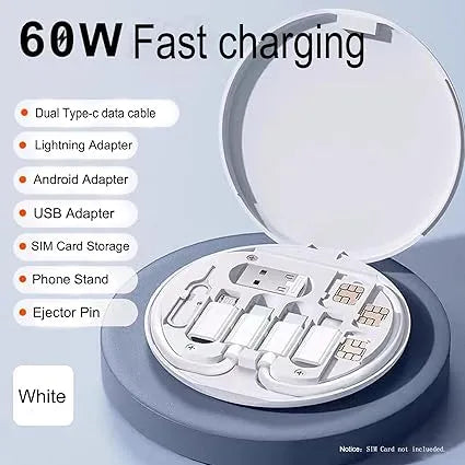 60W fast charging cable set designed for reliable charging and everyday device connectivity.