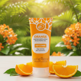 Tube of GEGEMOON Orange Enzymes Exfoliating Brightening Gel with orange slices 