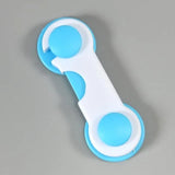 Adjustable baby safety drawer and door lock designed to help protect children from accessing cabinets and drawers.