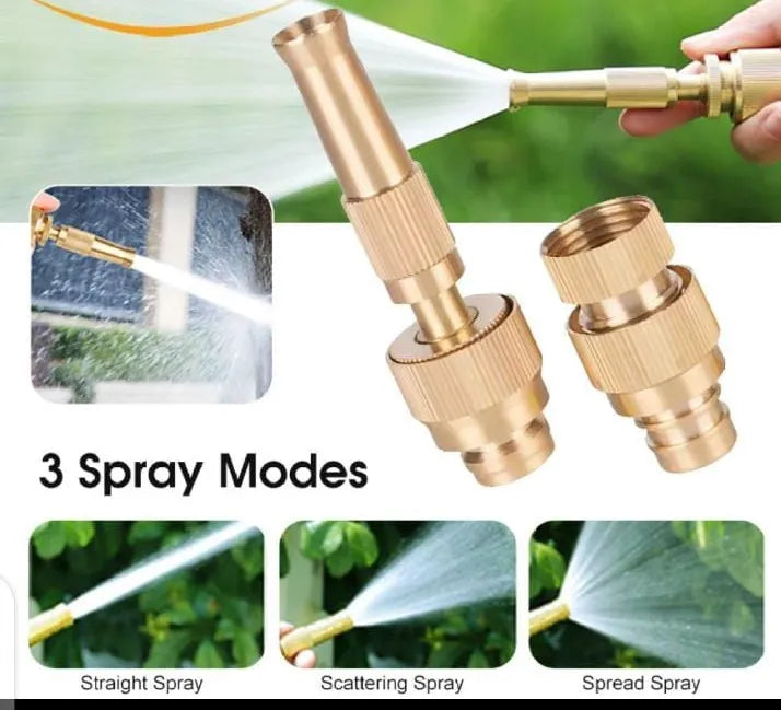 Adjustable high-pressure garden hose spray nozzle for efficient watering, cleaning, and outdoor use.