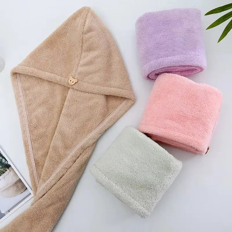 Anti-frizz hair wrap towel with a lightweight, absorbent design for comfortable everyday use.