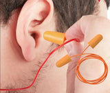 Anti-noise foam ear plugs 5-piece pack designed for hearing protection and noise reduction.