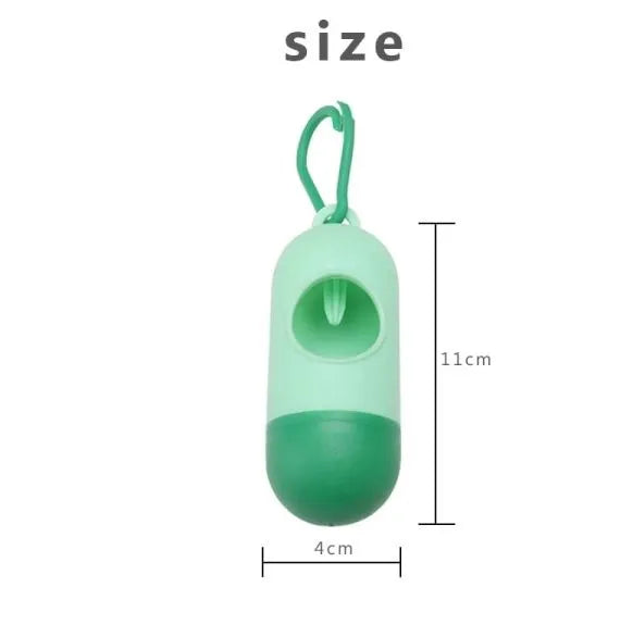 Green pet water bottle with measurements on a white background