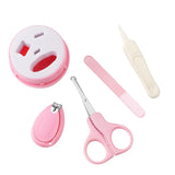Baby grooming kit with storage case including essential tools for infant nail and personal care.