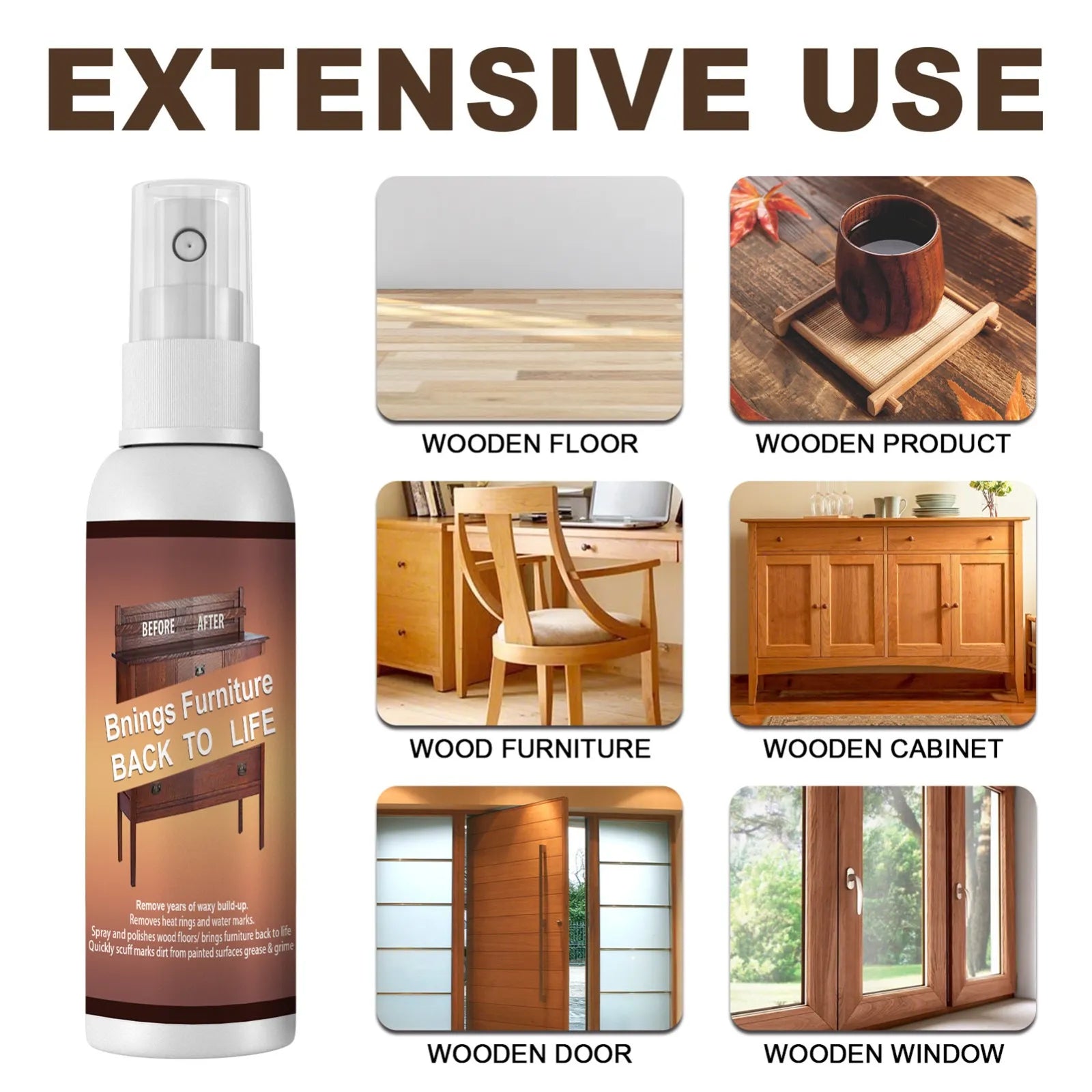 250ml Beeswax Furniture Polish Spray