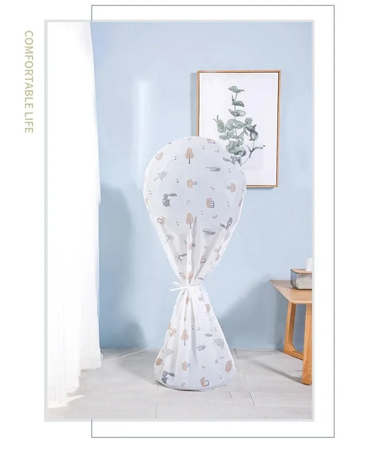 Futon cover with floral pattern on a standing futon against a light blue wall.