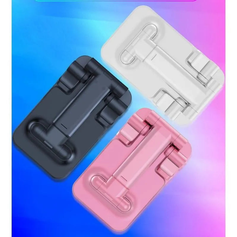 Portable adjustable phone stand for watching videos, reading, and attending online meetings.