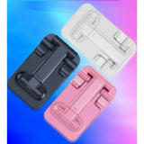 Portable adjustable phone stand for watching videos, reading, and attending online meetings.
