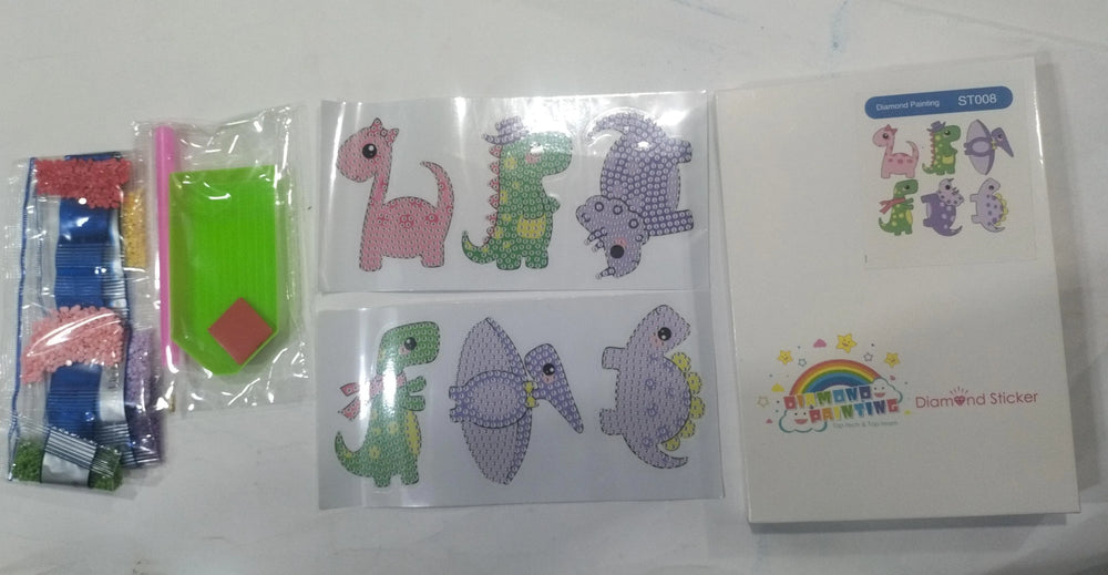 DIY diamond sticker craft set for kids to decorate colorful designs with easy-to-apply gems.