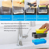 Step-by-step guide on using a kitchen cleaning device with text instructions.